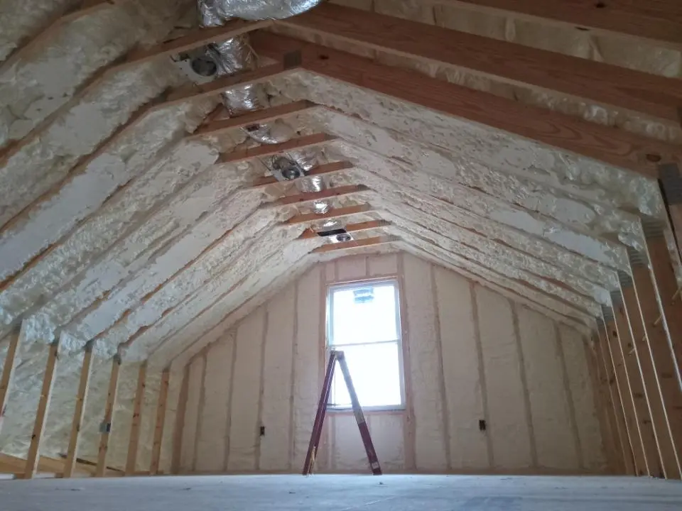 Spray foam roofing application for Crawl Space Insulation project in Waupaca